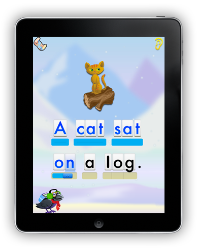 Reading Aloud (Cat Sat on a log)